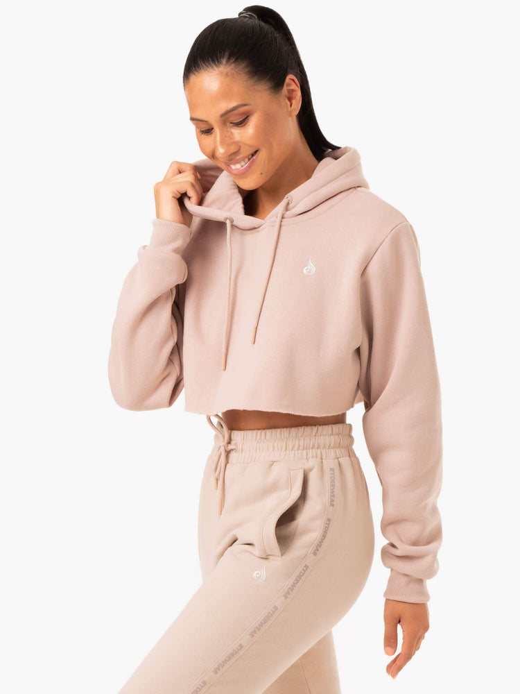 Sweat à Capuche Ryderwear Base Pullover Marron Clair Femme | ZAN-33287970