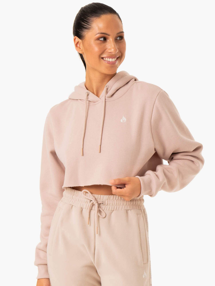 Sweat à Capuche Ryderwear Base Pullover Marron Clair Femme | ZAN-33287970