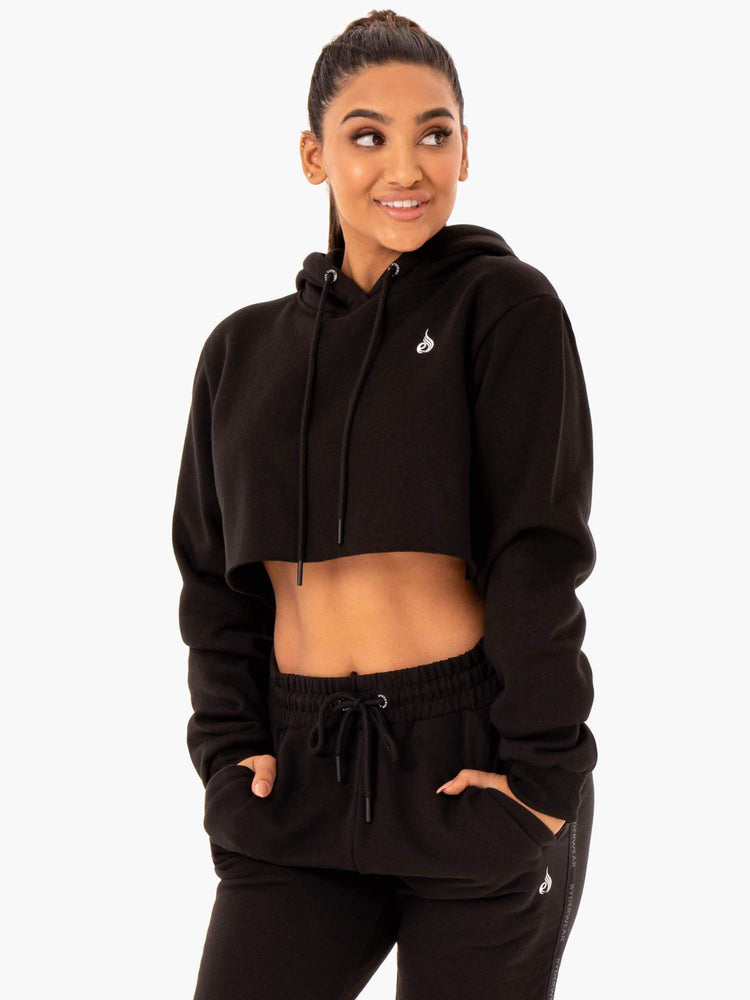 Sweat à Capuche Ryderwear Base Pullover Noir Femme | RTD-13025014