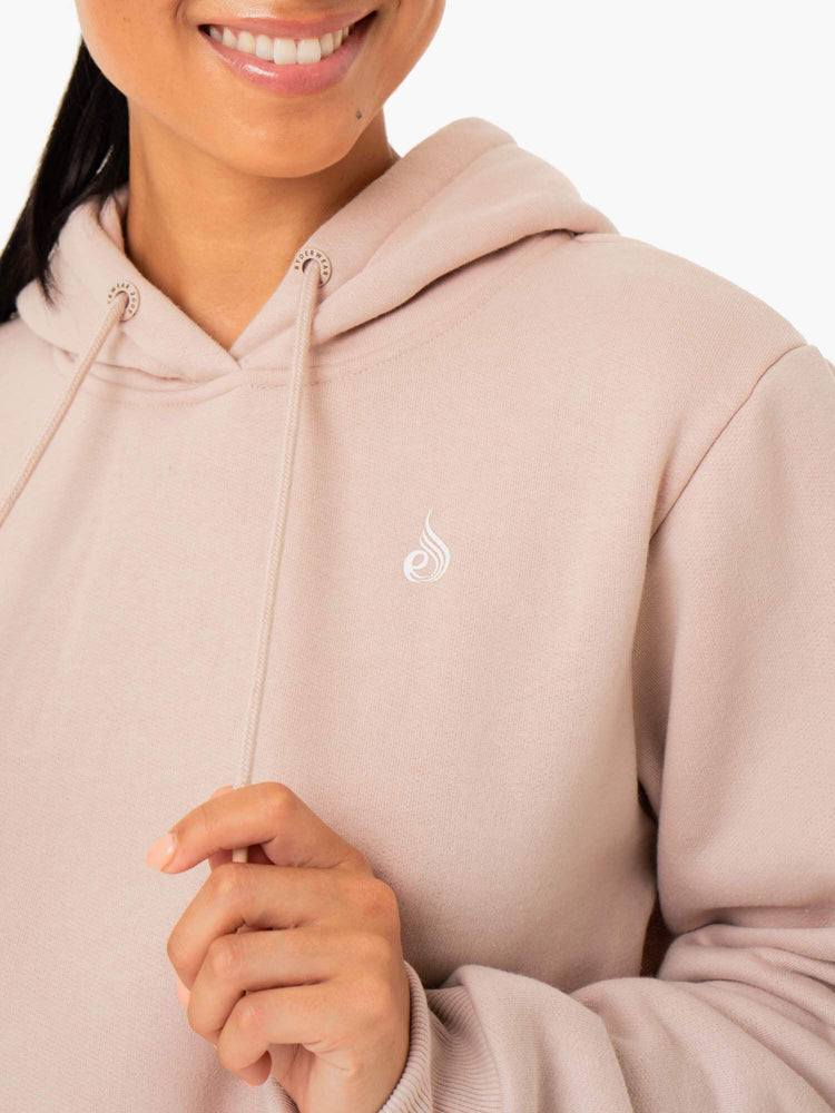 Sweat à Capuche Ryderwear Base Pullover Marron Clair Femme | ZAN-33287970