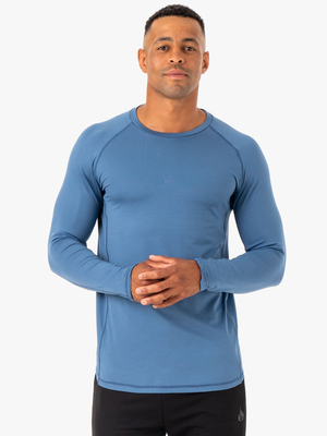 Hauts Ryderwear Enhance Long Sleeve Course Bleu Homme | OJC-62449568