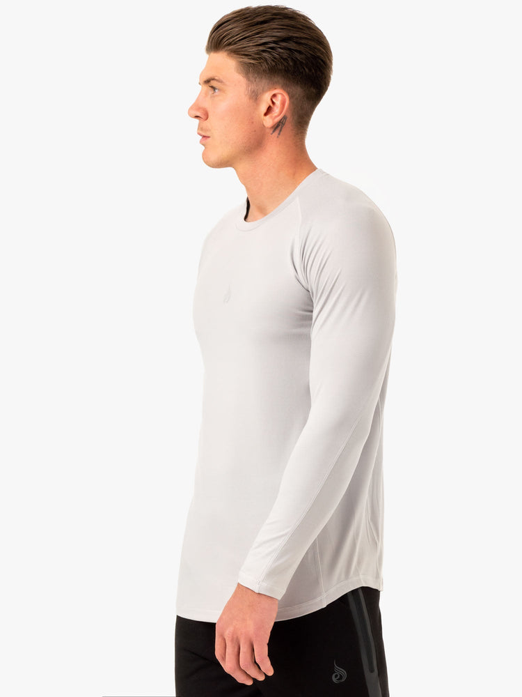 Hauts Ryderwear Enhance Long Sleeve Course Grise Homme | OSG-16503624