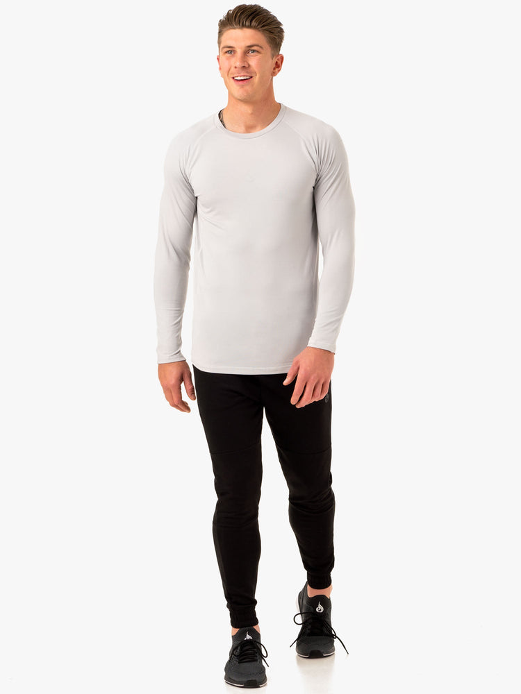 Hauts Ryderwear Enhance Long Sleeve Course Grise Homme | OSG-16503624