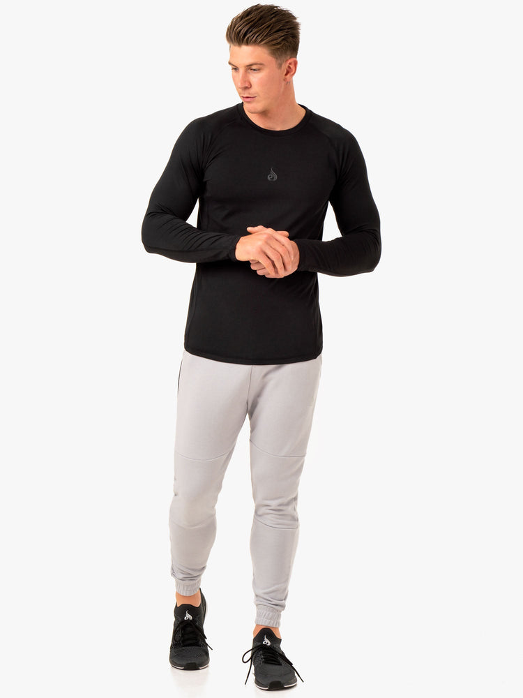 Hauts Ryderwear Enhance Long Sleeve Course Noir Homme | TRT-02304958