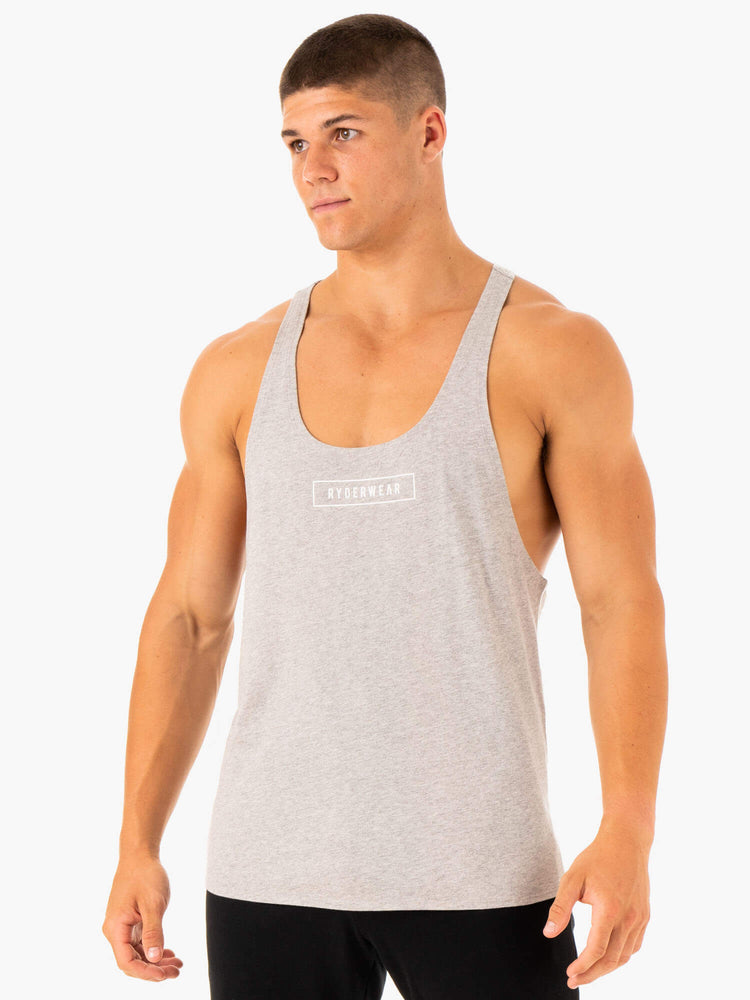 Debardeur Ryderwear Recharge Stringer T-Back Grise Homme | WLL-84044784