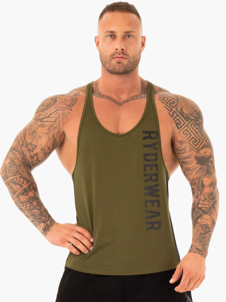 Debardeur Ryderwear Performance Stringer Kaki Homme | ACF-44047864