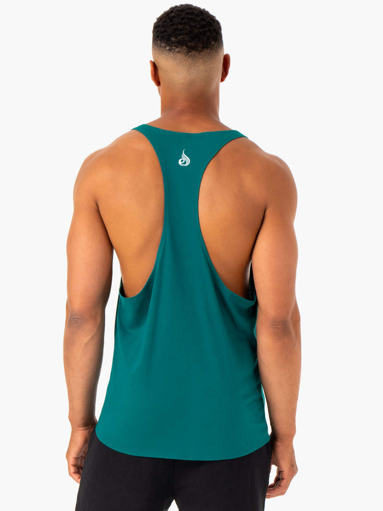 Debardeur Ryderwear Recharge Stringer T-Back Turquoise Homme | HPP-73880274