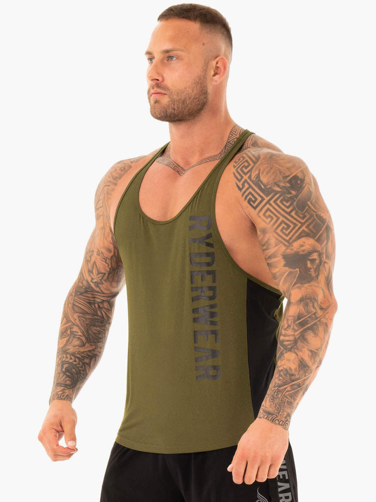 Debardeur Ryderwear Performance Stringer Kaki Homme | ACF-44047864