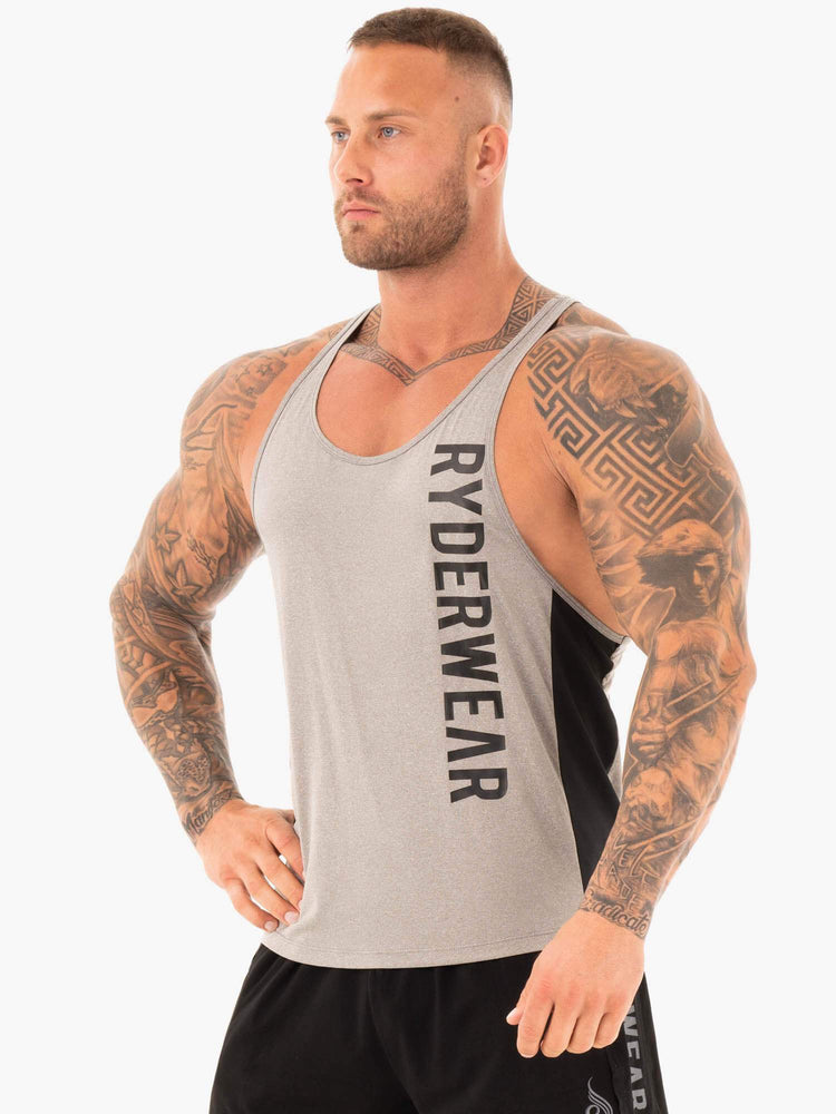 Debardeur Ryderwear Performance Stringer Grise Homme | TMO-15185996