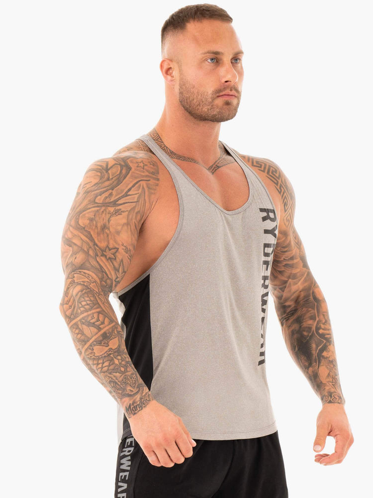 Debardeur Ryderwear Performance Stringer Grise Homme | TMO-15185996