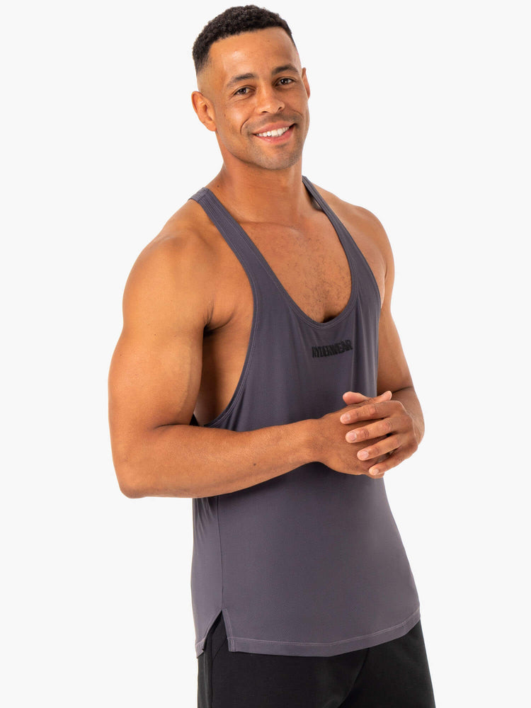 Debardeur Ryderwear Optimal Mesh T-Back Grise Homme | RXU-79456613