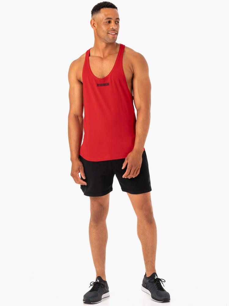 Debardeur Ryderwear Optimal Mesh T-Back Rouge Homme | TTJ-42169898