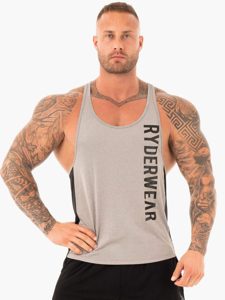 Debardeur Ryderwear Performance Stringer Grise Homme | TMO-15185996