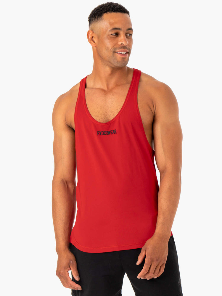 Debardeur Ryderwear Optimal Mesh T-Back Rouge Homme | TTJ-42169898