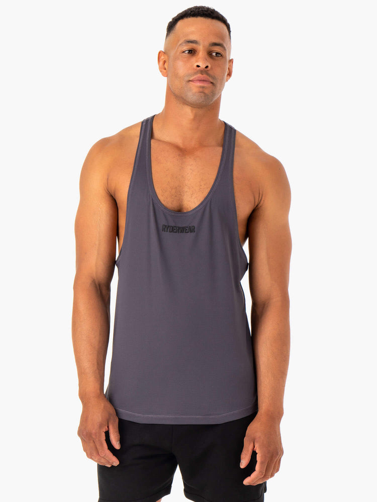 Debardeur Ryderwear Optimal Mesh T-Back Grise Homme | RXU-79456613