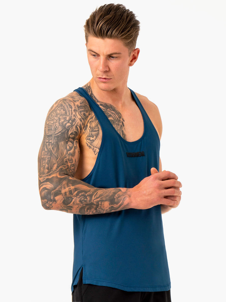 Debardeur Ryderwear Optimal Mesh T-Back Bleu Homme | LPE-09199683