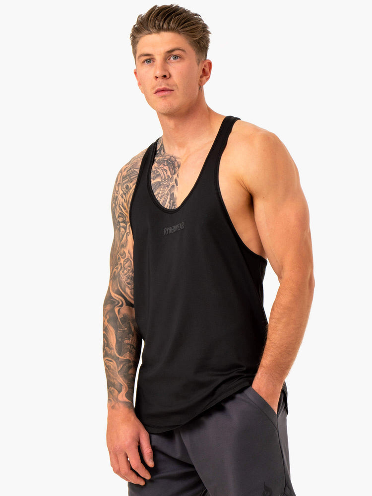 Debardeur Ryderwear Optimal Mesh T-Back Noir Homme | VHZ-09844941