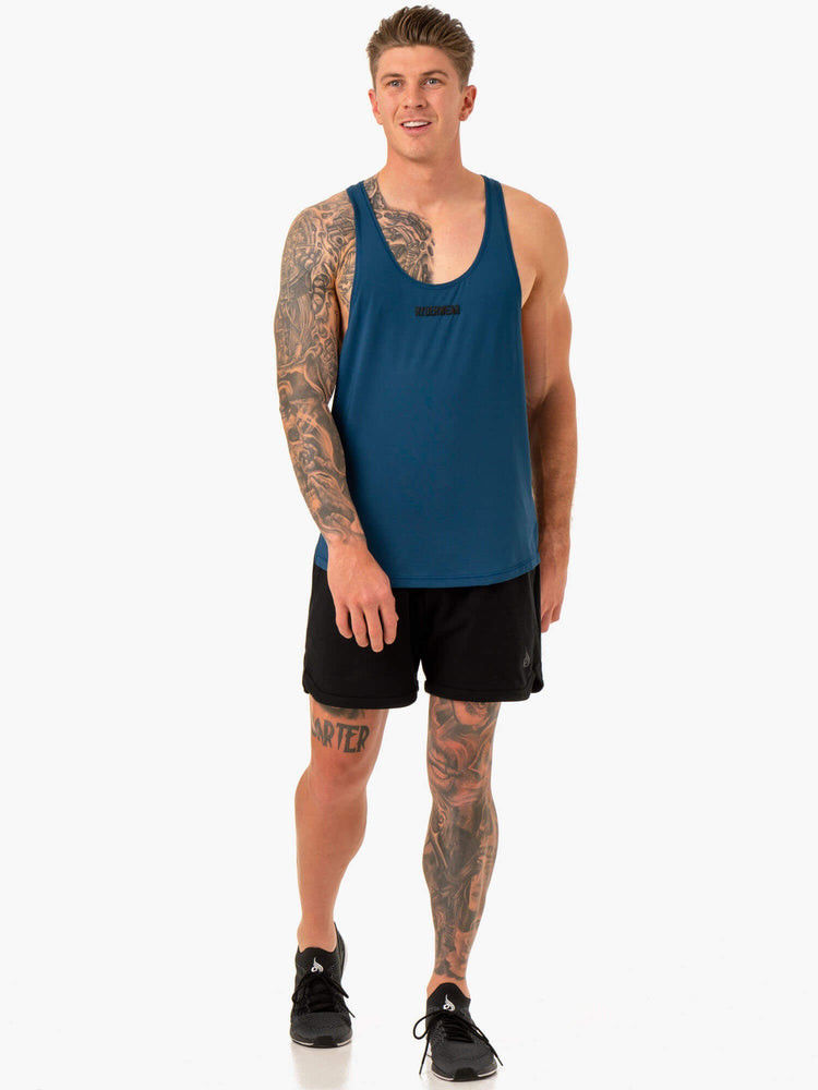 Debardeur Ryderwear Optimal Mesh T-Back Bleu Homme | LPE-09199683