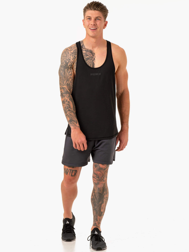 Debardeur Ryderwear Optimal Mesh T-Back Noir Homme | VHZ-09844941