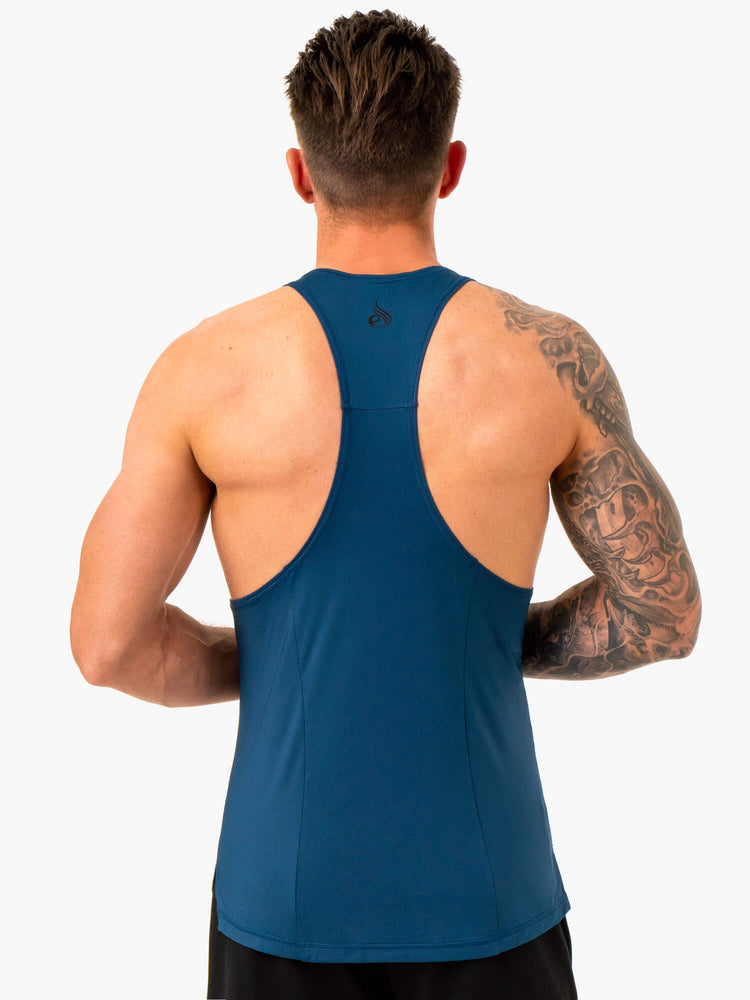 Debardeur Ryderwear Optimal Mesh T-Back Bleu Homme | LPE-09199683