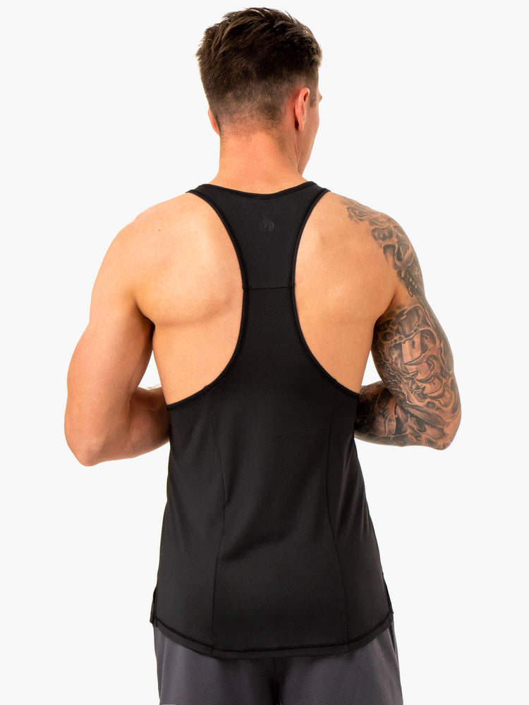 Debardeur Ryderwear Optimal Mesh T-Back Noir Homme | VHZ-09844941