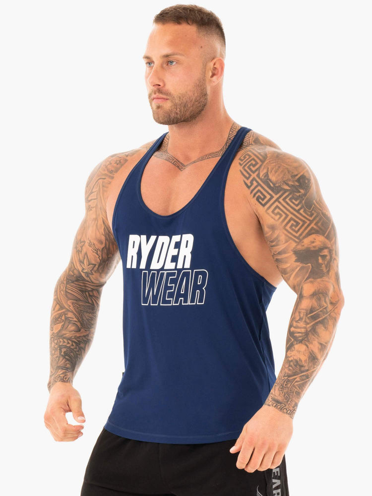 Debardeur Ryderwear Lift T-Back Stringer Bleu Marine Homme | KJS-85539571