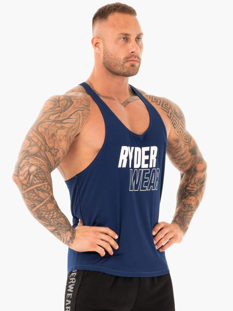 Debardeur Ryderwear Lift T-Back Stringer Bleu Marine Homme | KJS-85539571