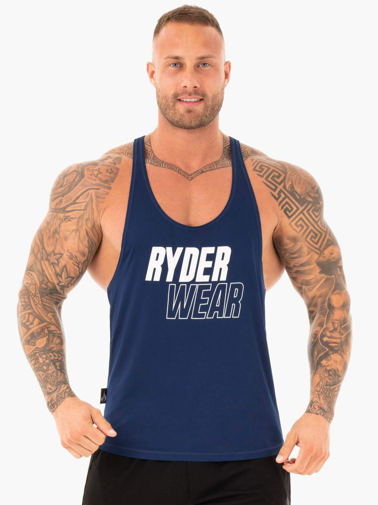 Debardeur Ryderwear Lift T-Back Stringer Bleu Marine Homme | KJS-85539571