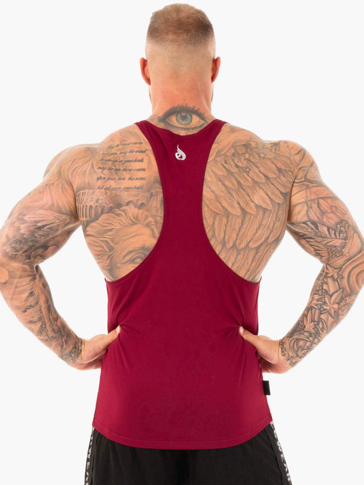 Debardeur Ryderwear Lift T-Back Stringer Bordeaux Homme | PAQ-33134640