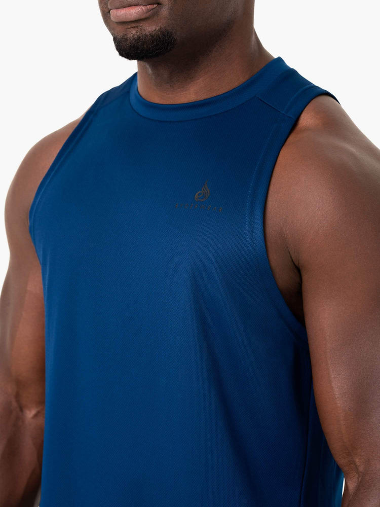 Debardeur Ryderwear Lift Mesh Baller Bleu Homme | WQE-74408229