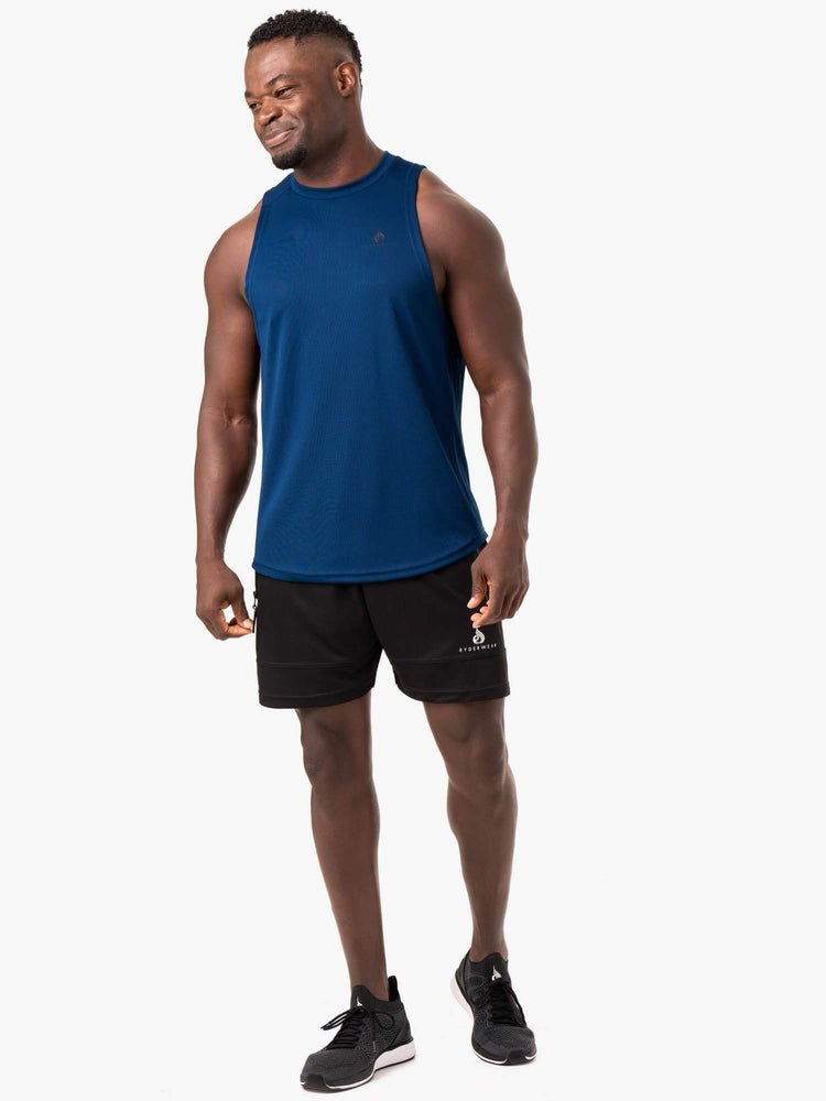 Debardeur Ryderwear Lift Mesh Baller Bleu Homme | WQE-74408229