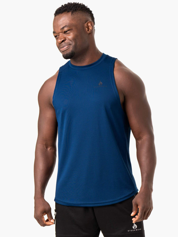 Debardeur Ryderwear Lift Mesh Baller Bleu Homme | WQE-74408229