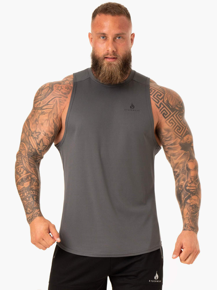 Debardeur Ryderwear Lift Mesh Baller Grise Homme | DSZ-63000719