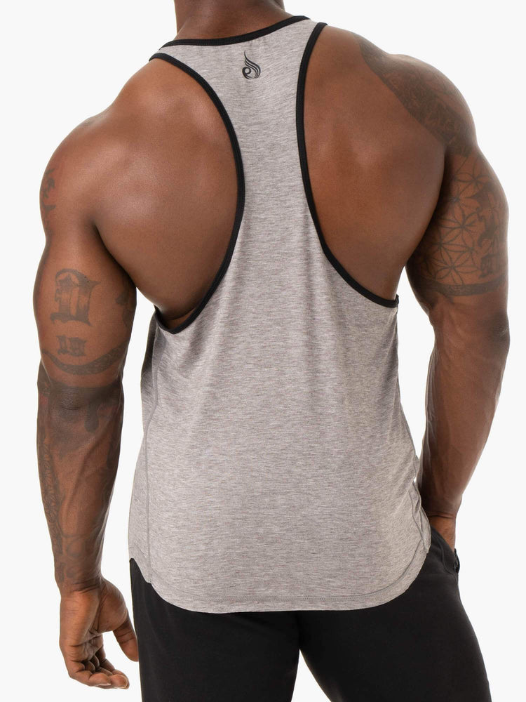 Debardeur Ryderwear Iron Stringer T-Back Grise Homme | LXI-45764467