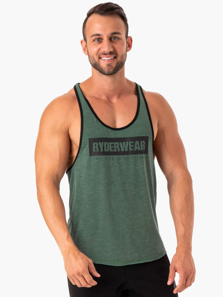 Debardeur Ryderwear Iron Stringer T-Back Vert Homme | GSJ-24032745