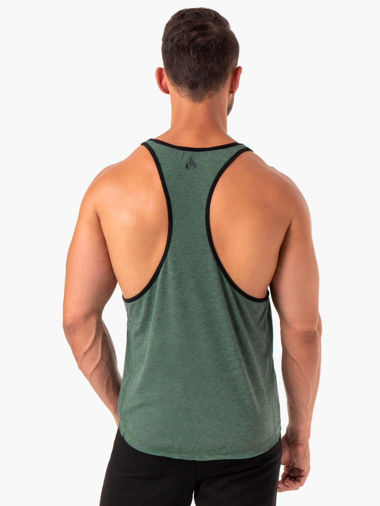 Debardeur Ryderwear Iron Stringer T-Back Vert Homme | GSJ-24032745