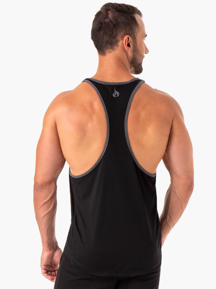 Debardeur Ryderwear Iron Stringer T-Back Noir Homme | YAI-07242874