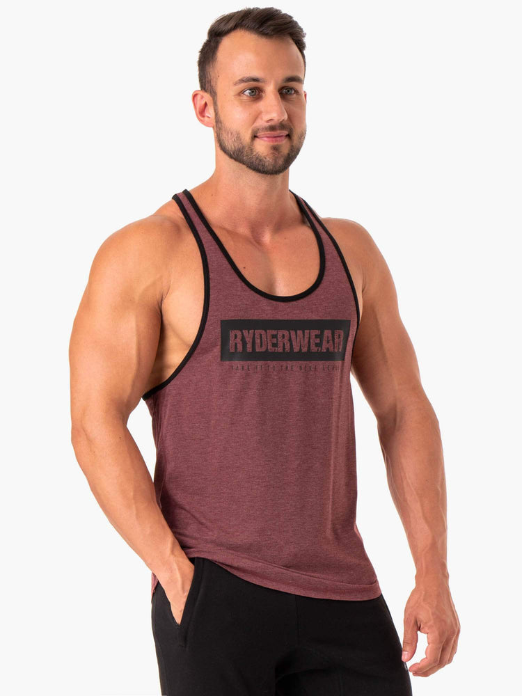 Debardeur Ryderwear Iron Stringer T-Back Bordeaux Homme | POA-79723656