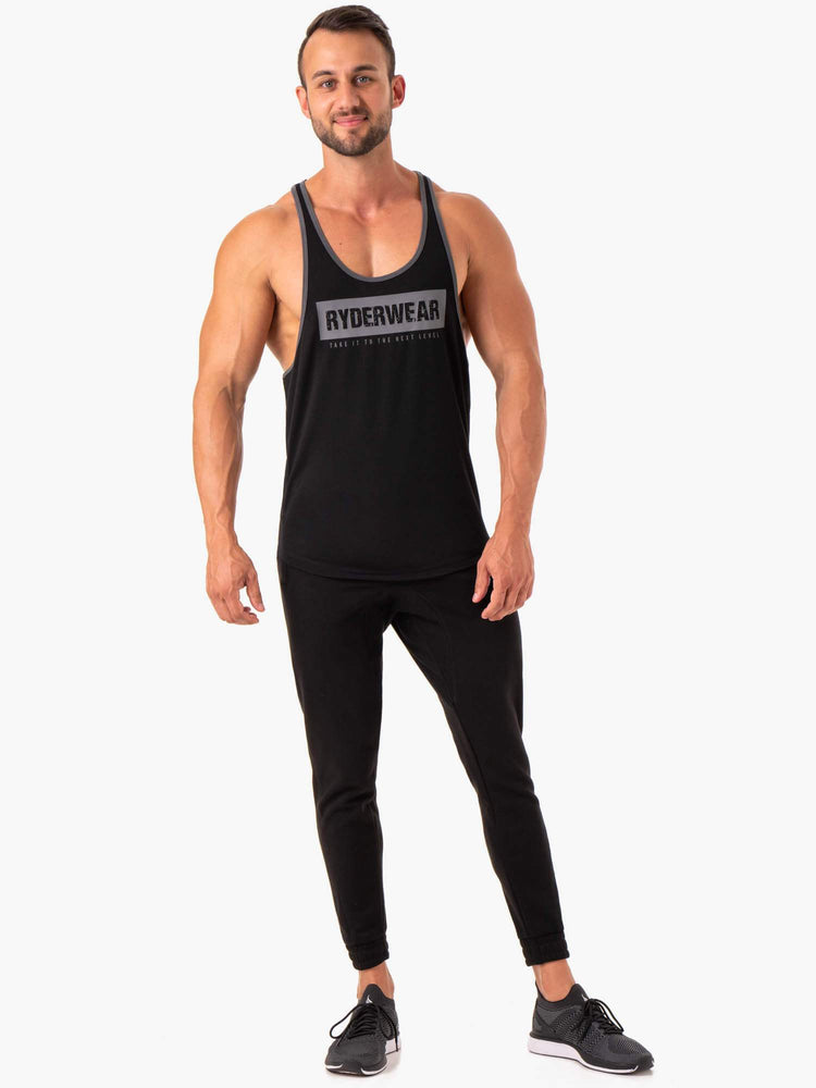 Debardeur Ryderwear Iron Stringer T-Back Noir Homme | YAI-07242874