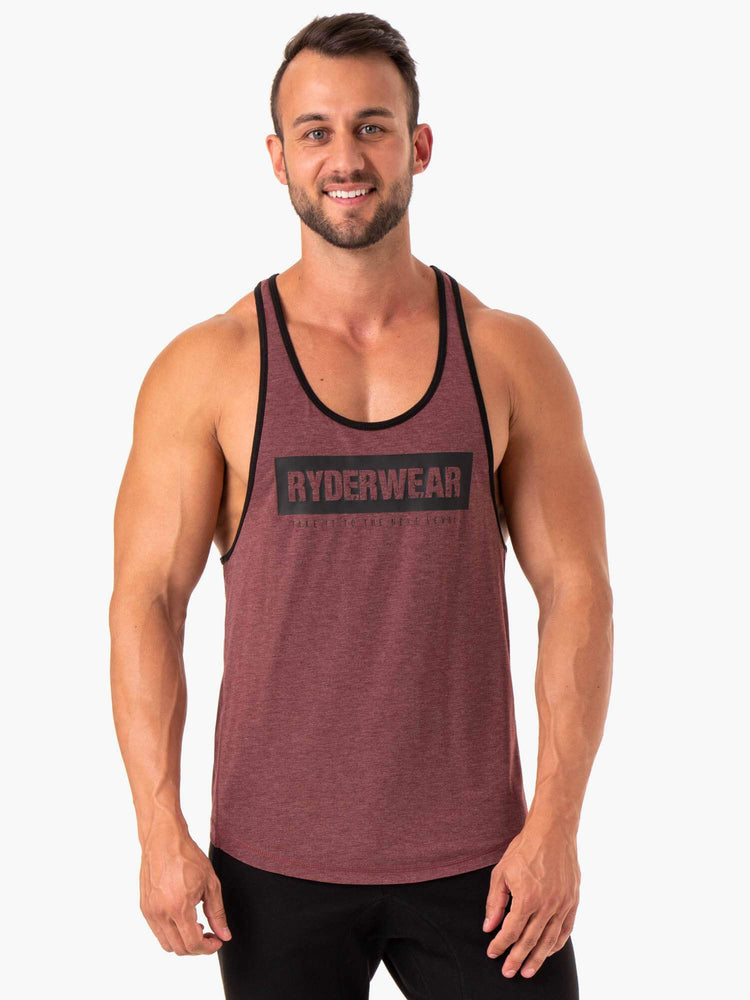 Debardeur Ryderwear Iron Stringer T-Back Bordeaux Homme | POA-79723656