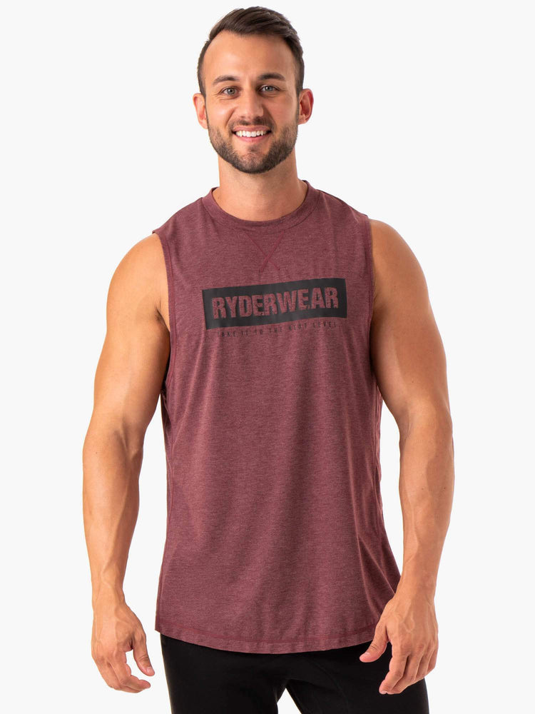 Debardeur Ryderwear Iron Baller Bordeaux Homme | WTU-22881643