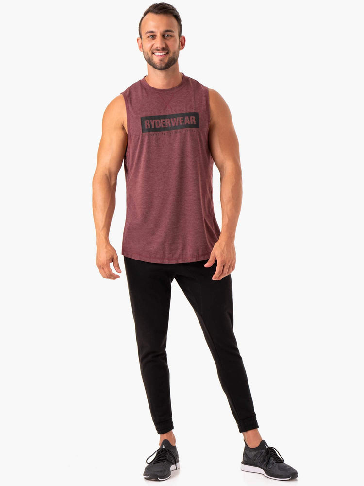 Debardeur Ryderwear Iron Baller Bordeaux Homme | WTU-22881643