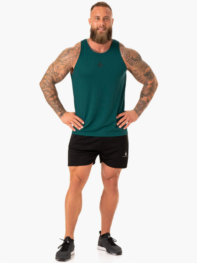 Debardeur Ryderwear Heighten Mesh Regular Turquoise Homme | RXM-37620146