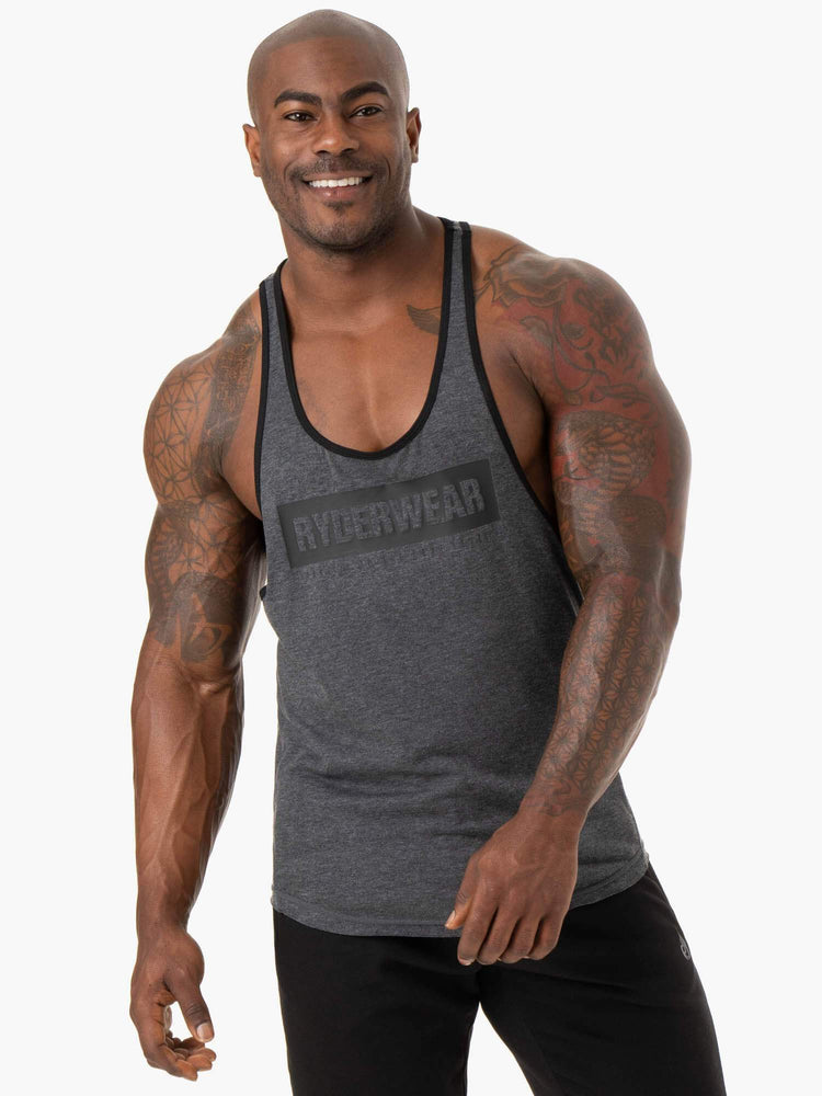 Debardeur Ryderwear Iron Stringer T-Back Grise Homme | YDP-70843664