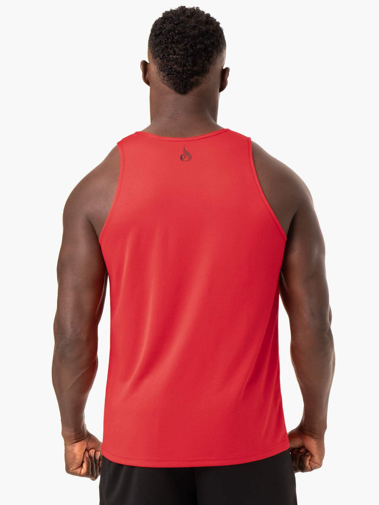 Debardeur Ryderwear Heighten Mesh Regular Rouge Homme | HTR-15698188