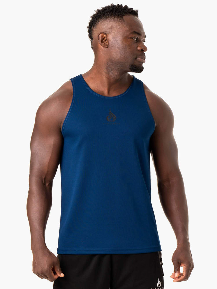 Debardeur Ryderwear Heighten Mesh Regular Bleu Homme | TVD-78598389