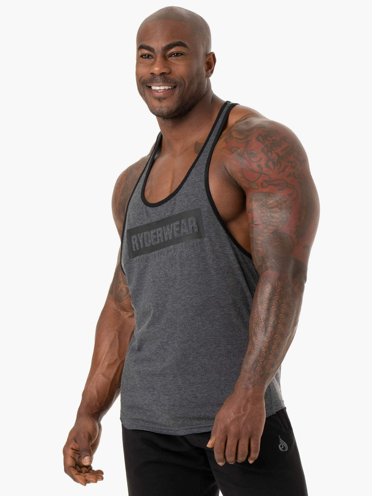 Debardeur Ryderwear Iron Stringer T-Back Grise Homme | YDP-70843664