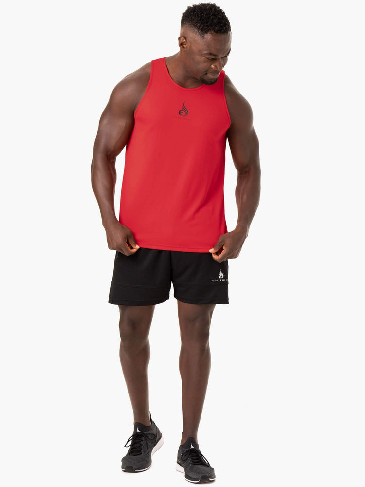 Debardeur Ryderwear Heighten Mesh Regular Rouge Homme | HTR-15698188