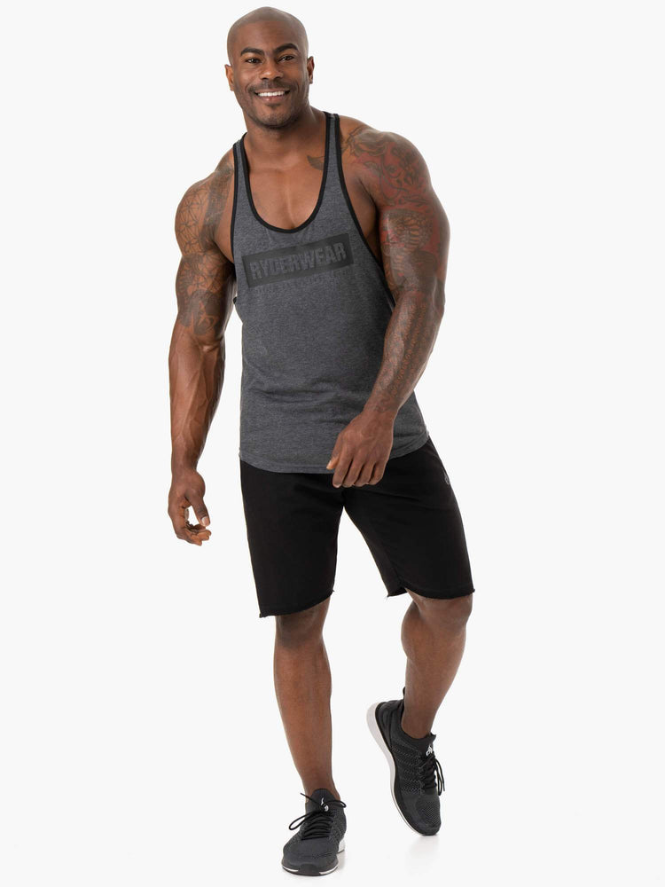 Debardeur Ryderwear Iron Stringer T-Back Grise Homme | YDP-70843664