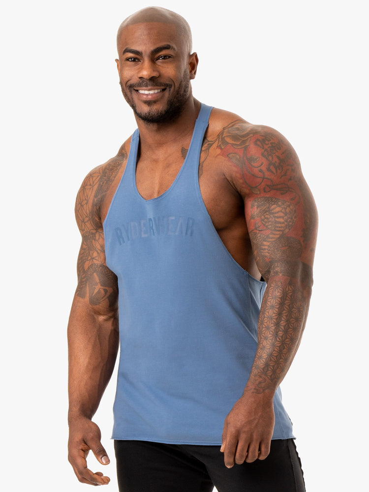 Debardeur Ryderwear Force Stringer T-Back Bleu Homme | BES-02069961